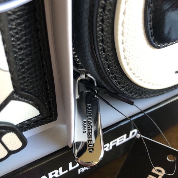 NWT-Karl Lagerfeld Cat Mini Purse & Card Holder –Designer Gift Set-reg $198 - Picture 7 of 8